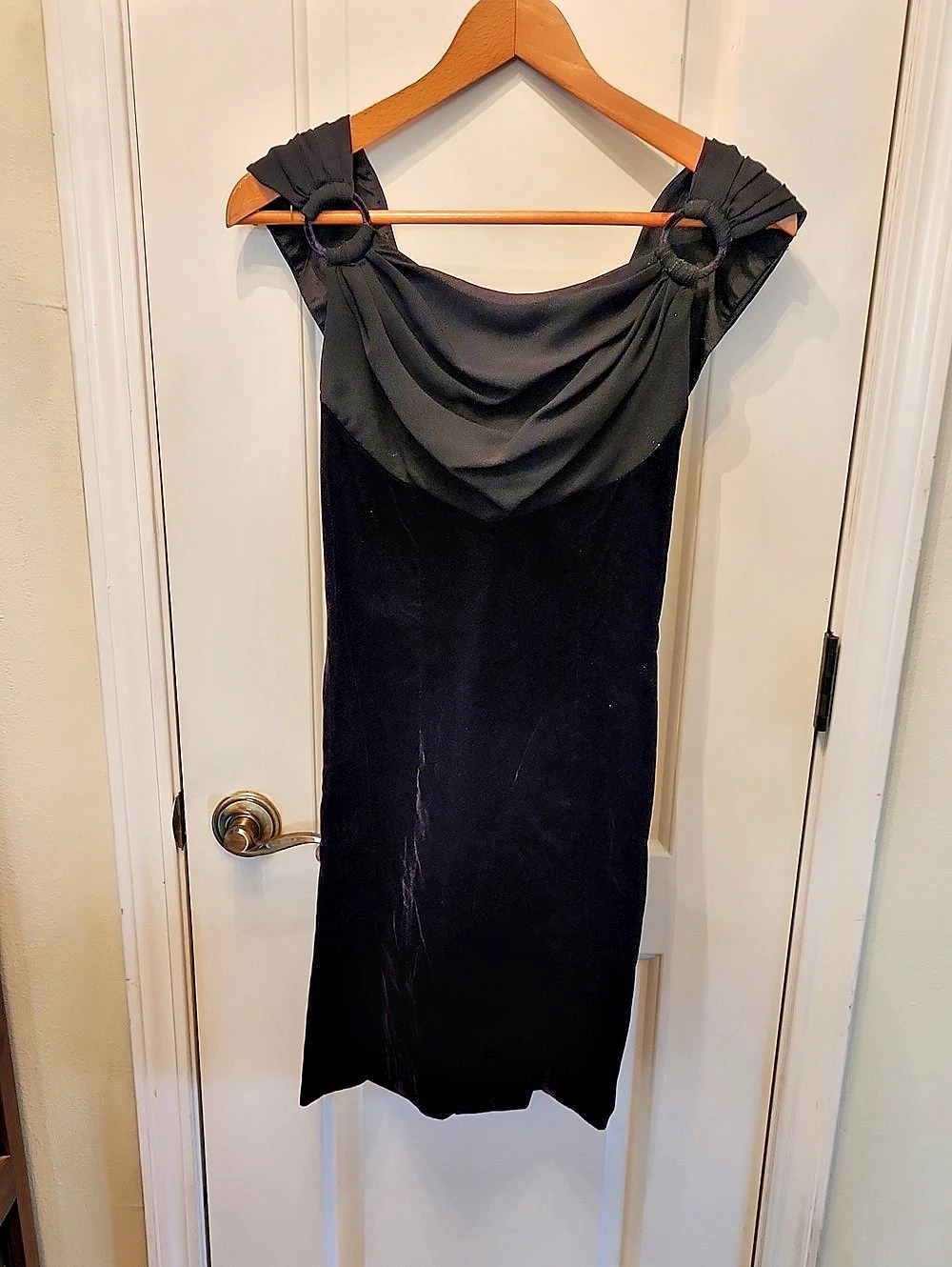 Rampage Draped Velvet Dress